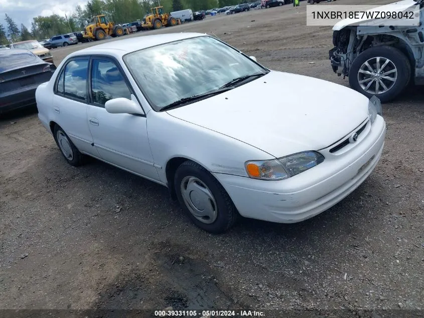 1998 Toyota Corolla Le VIN: 1NXBR18E7WZ098042 Lot: 39331105