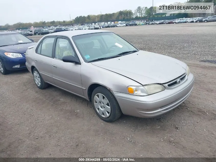 1998 Toyota Corolla Ce/Le/Ve VIN: 2T1BR18E6WC094467 Lot: 39344289