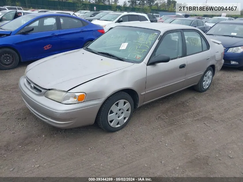 1998 Toyota Corolla Ce/Le/Ve VIN: 2T1BR18E6WC094467 Lot: 39344289