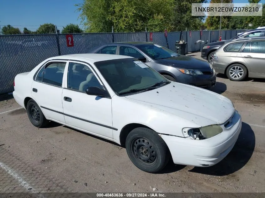 1998 Toyota Corolla Ce VIN: 1NXBR12E0WZ078210 Lot: 40453636