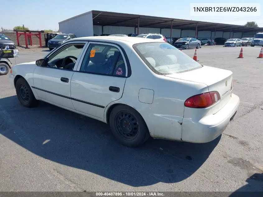 1998 Toyota Corolla Ce VIN: 1NXBR12E6WZ043266 Lot: 40487895