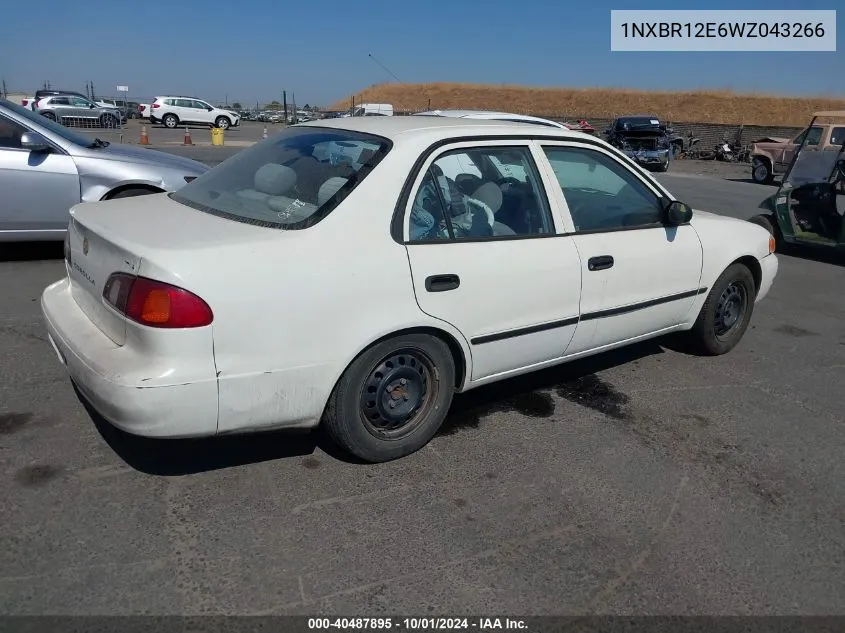 1998 Toyota Corolla Ce VIN: 1NXBR12E6WZ043266 Lot: 40487895