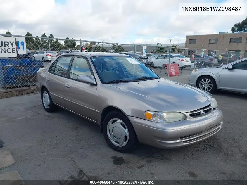 1998 Toyota Corolla Le VIN: 1NXBR18E1WZ098487 Lot: 40660476