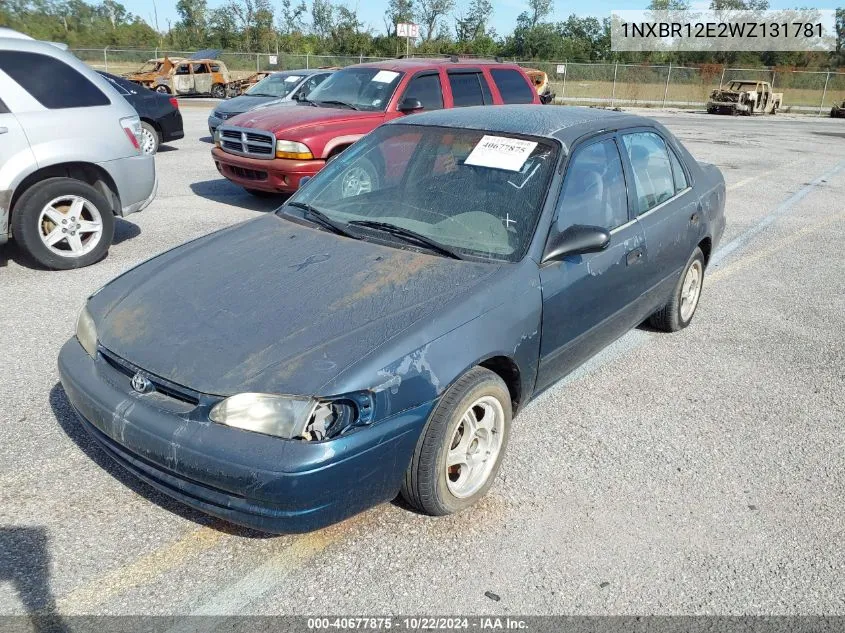 1998 Toyota Corolla Ce VIN: 1NXBR12E2WZ131781 Lot: 40677875