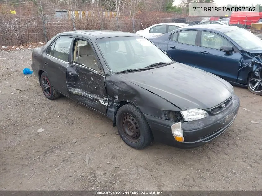 1998 Toyota Corolla Le VIN: 2T1BR18E1WC092562 Lot: 40724359