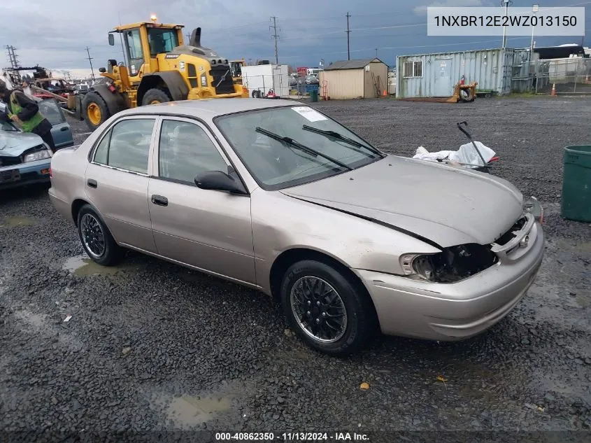 1998 Toyota Corolla Ve VIN: 1NXBR12E2WZ013150 Lot: 40862350