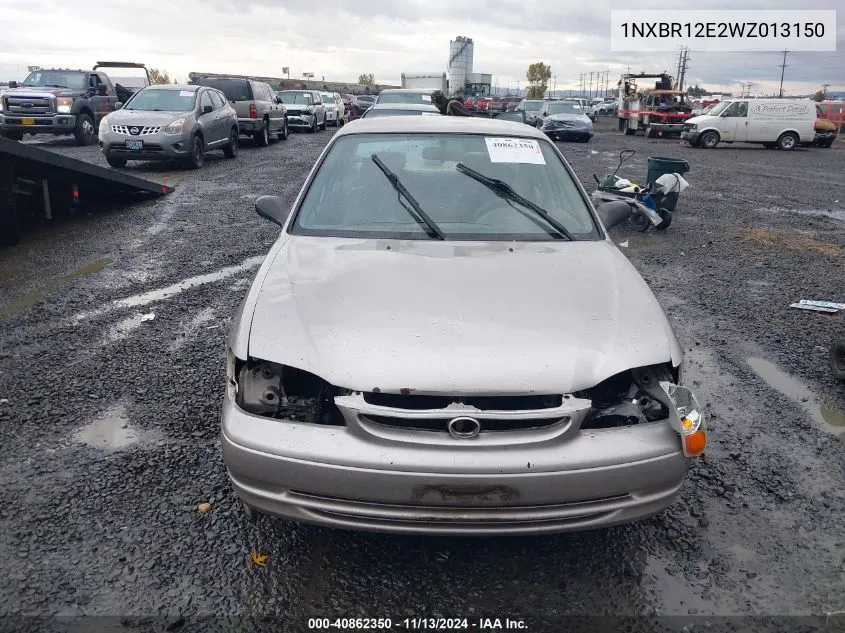 1998 Toyota Corolla Ve VIN: 1NXBR12E2WZ013150 Lot: 40862350