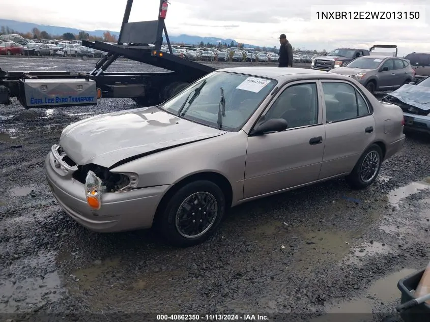 1998 Toyota Corolla Ve VIN: 1NXBR12E2WZ013150 Lot: 40862350