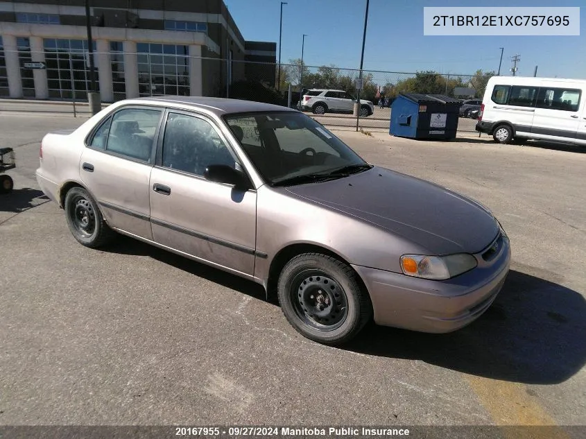 1999 Toyota Corolla Ce VIN: 2T1BR12E1XC757695 Lot: 20167955