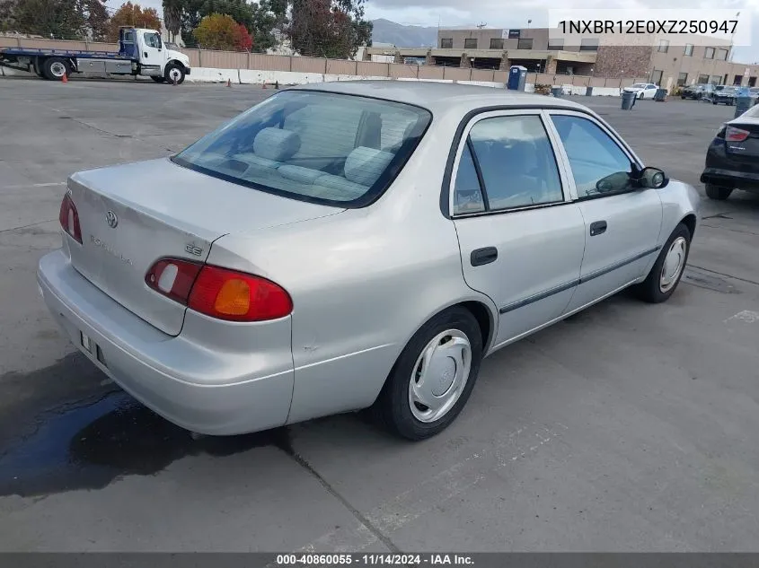 1999 Toyota Corolla Ce VIN: 1NXBR12E0XZ250947 Lot: 40860055