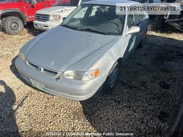 2000 Toyota Corolla Le VIN: 2T1BR12E5YC788658 Lot: 20182123