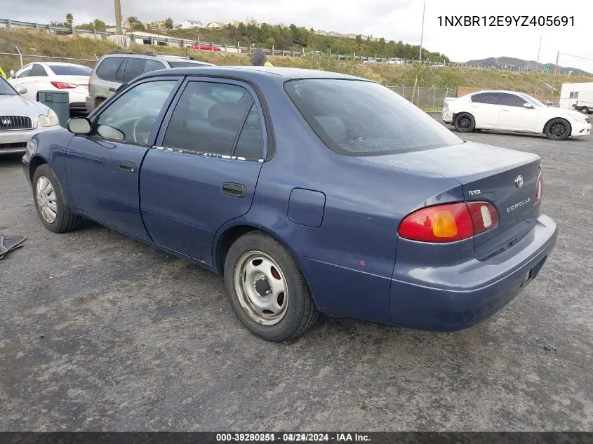 2000 Toyota Corolla Ve VIN: 1NXBR12E9YZ405691 Lot: 39290251