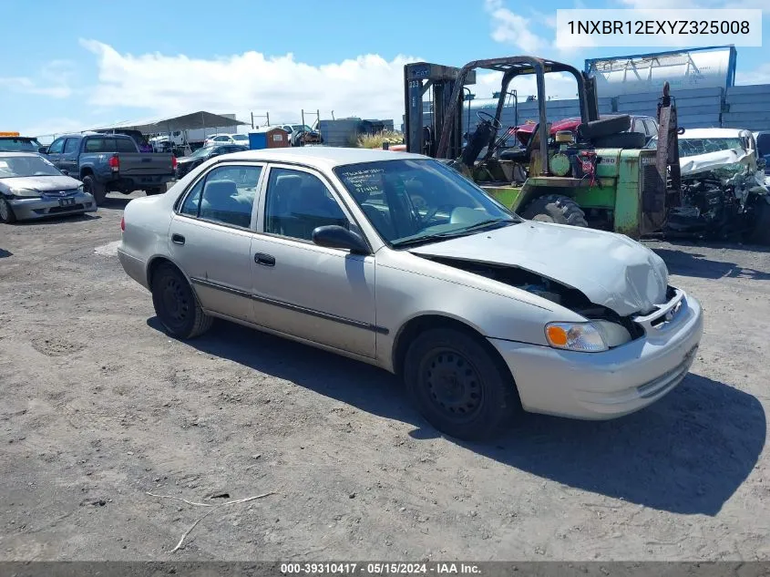 2000 Toyota Corolla Ce VIN: 1NXBR12EXYZ325008 Lot: 39310417