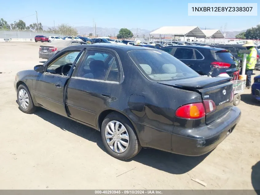 2000 Toyota Corolla Le VIN: 1NXBR12E8YZ338307 Lot: 40293945