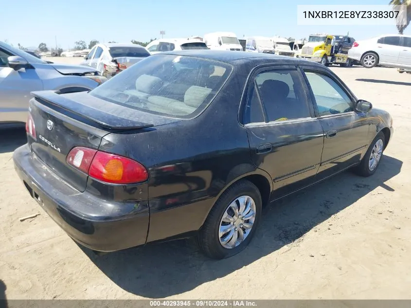 2000 Toyota Corolla Le VIN: 1NXBR12E8YZ338307 Lot: 40293945