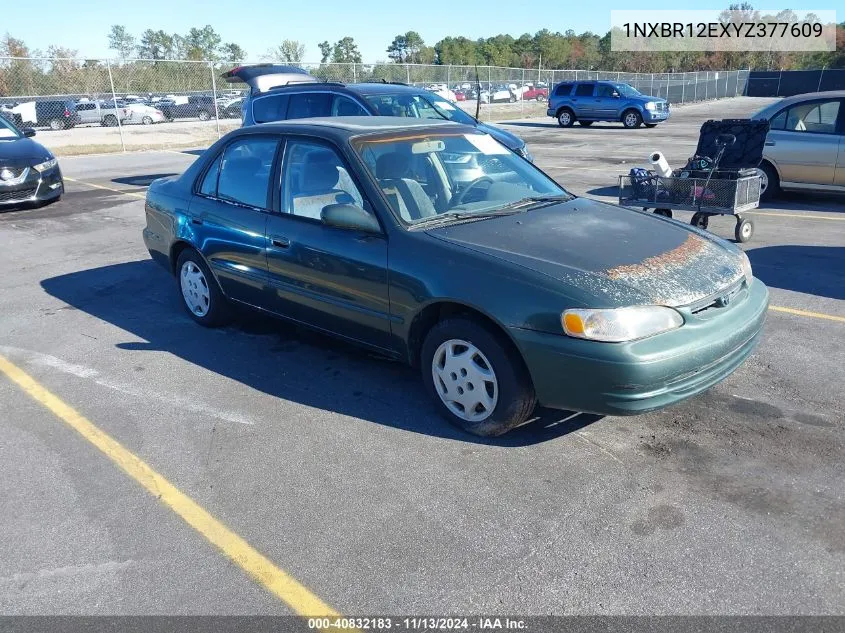 2000 Toyota Corolla Le VIN: 1NXBR12EXYZ377609 Lot: 40832183