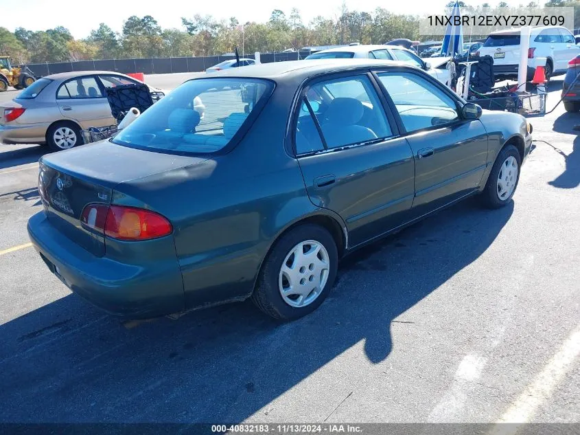 2000 Toyota Corolla Le VIN: 1NXBR12EXYZ377609 Lot: 40832183