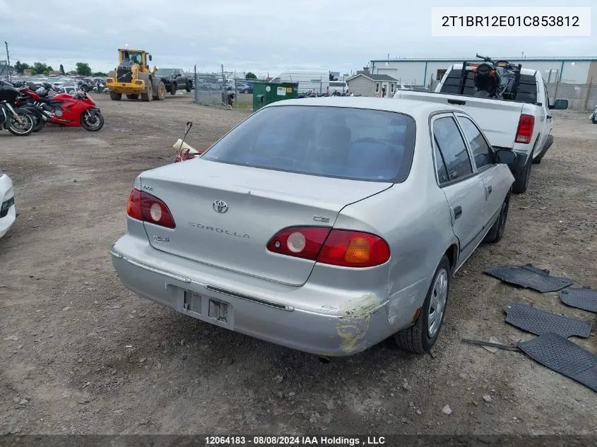 2001 Toyota Corolla VIN: 2T1BR12E01C853812 Lot: 12064183