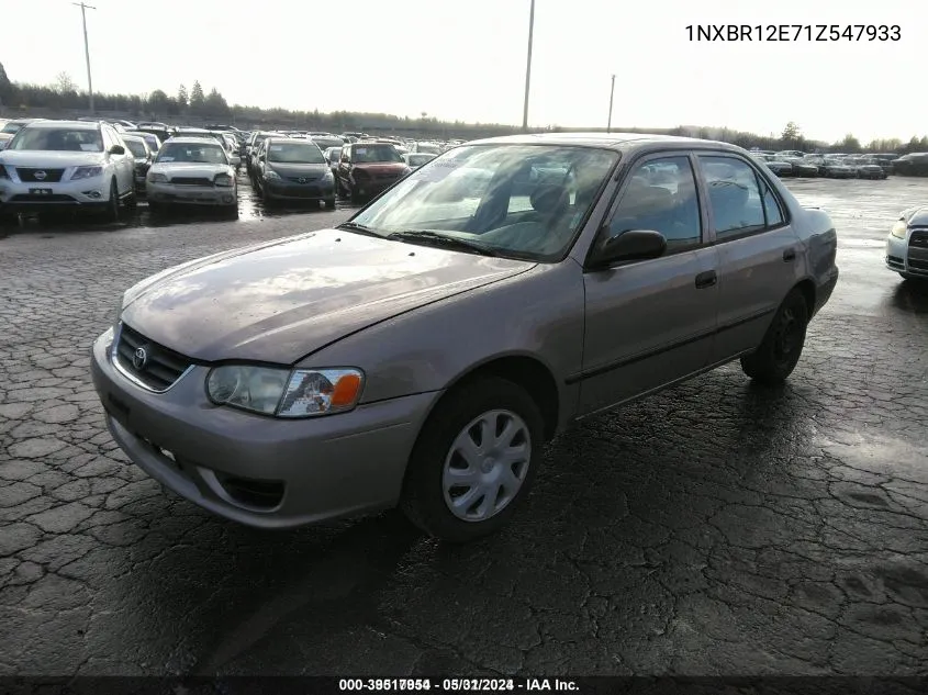 2001 Toyota Corolla Ce VIN: 1NXBR12E71Z547933 Lot: 39517954