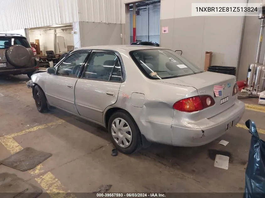 2001 Toyota Corolla Le VIN: 1NXBR12E81Z513824 Lot: 39557593