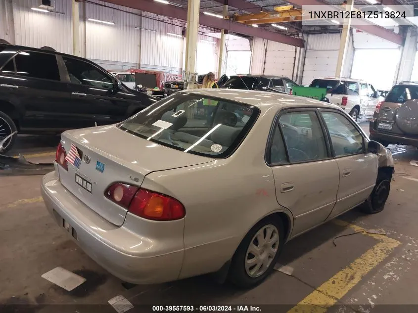 2001 Toyota Corolla Le VIN: 1NXBR12E81Z513824 Lot: 39557593