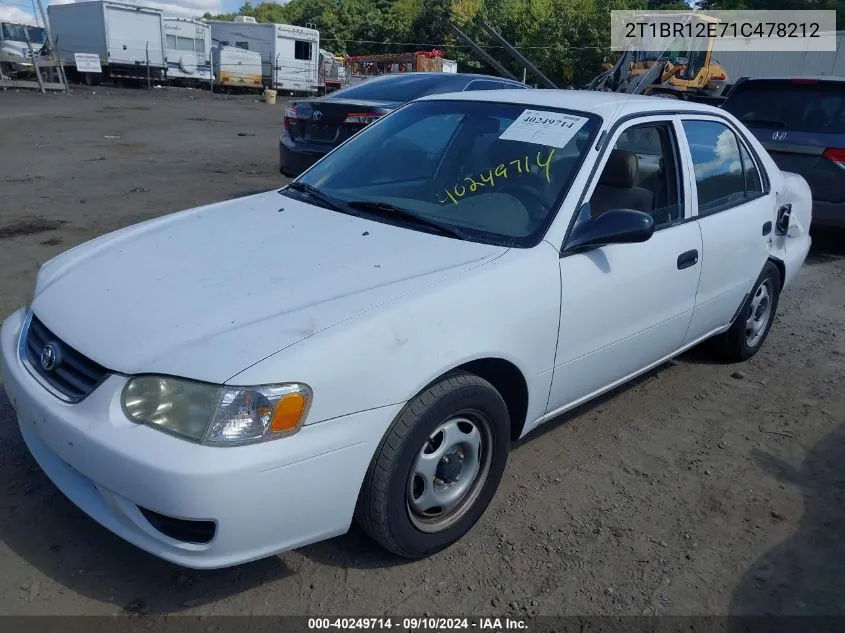 2001 Toyota Corolla Ce/Le/S VIN: 2T1BR12E71C478212 Lot: 40249714