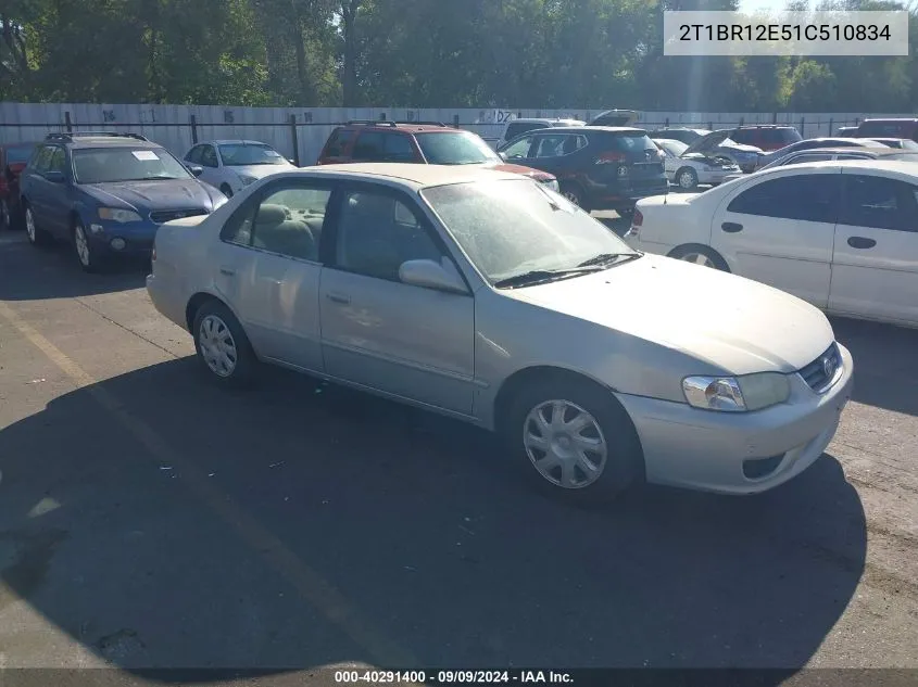 2001 Toyota Corolla Le VIN: 2T1BR12E51C510834 Lot: 40291400