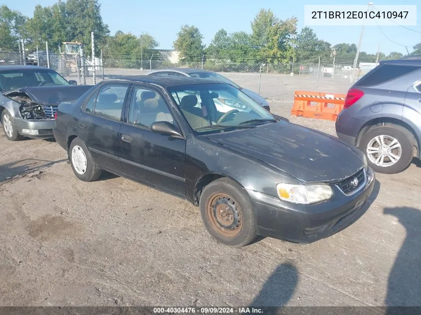 2001 Toyota Corolla Ce VIN: 2T1BR12E01C410947 Lot: 40304476