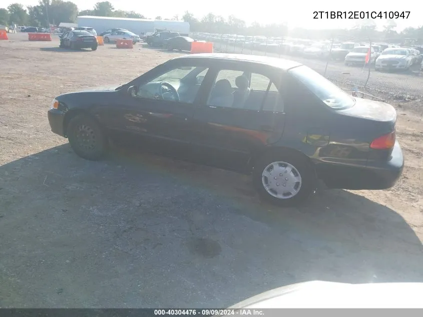 2001 Toyota Corolla Ce VIN: 2T1BR12E01C410947 Lot: 40304476