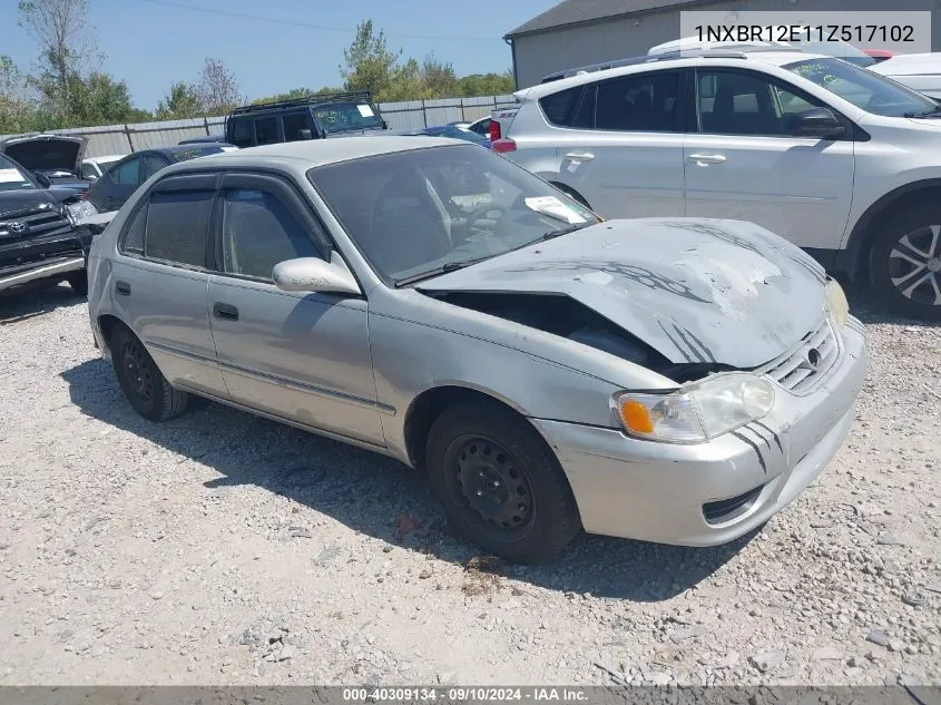 2001 Toyota Corolla Ce/Le/S VIN: 1NXBR12E11Z517102 Lot: 40309134