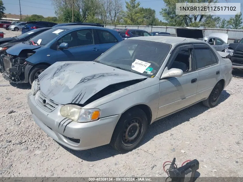 2001 Toyota Corolla Ce/Le/S VIN: 1NXBR12E11Z517102 Lot: 40309134