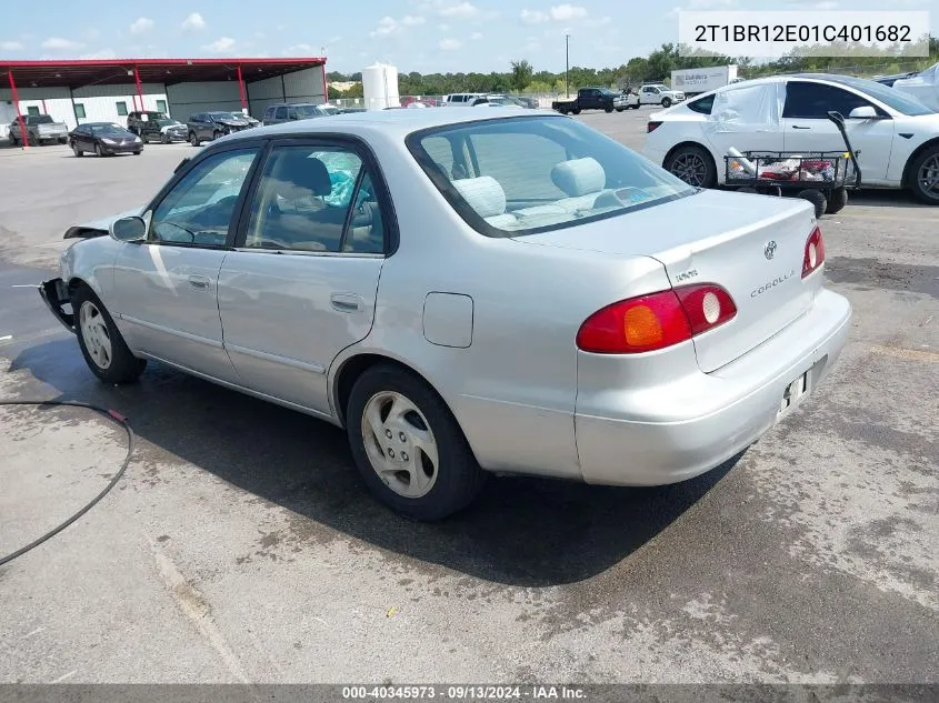 2001 Toyota Corolla Le VIN: 2T1BR12E01C401682 Lot: 40345973