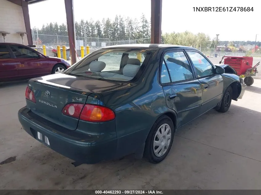 2001 Toyota Corolla Le VIN: 1NXBR12E61Z478684 Lot: 40462293