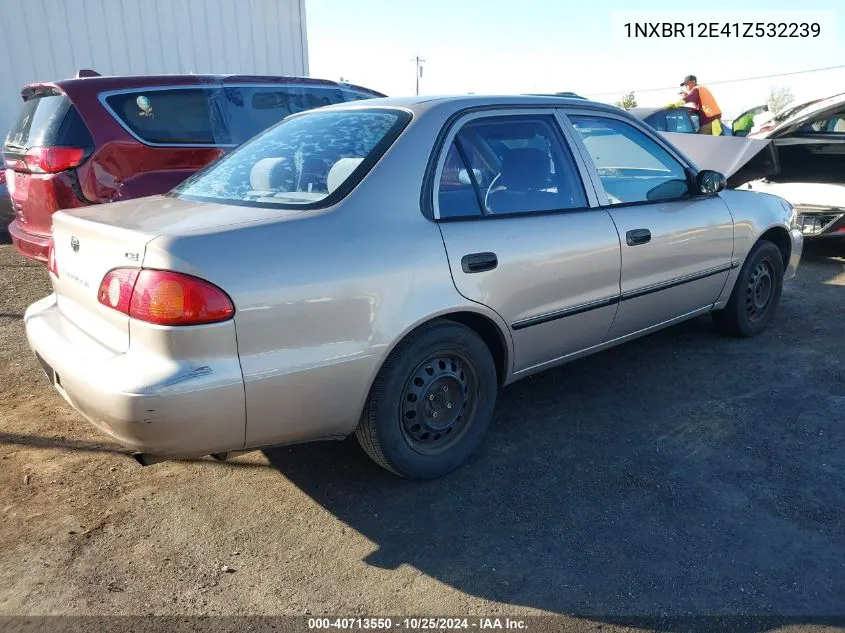 2001 Toyota Corolla Ce VIN: 1NXBR12E41Z532239 Lot: 40713550