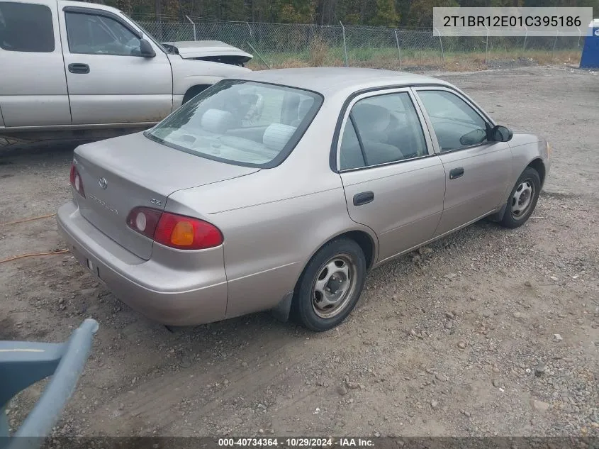 2001 Toyota Corolla Ce VIN: 2T1BR12E01C395186 Lot: 40734364