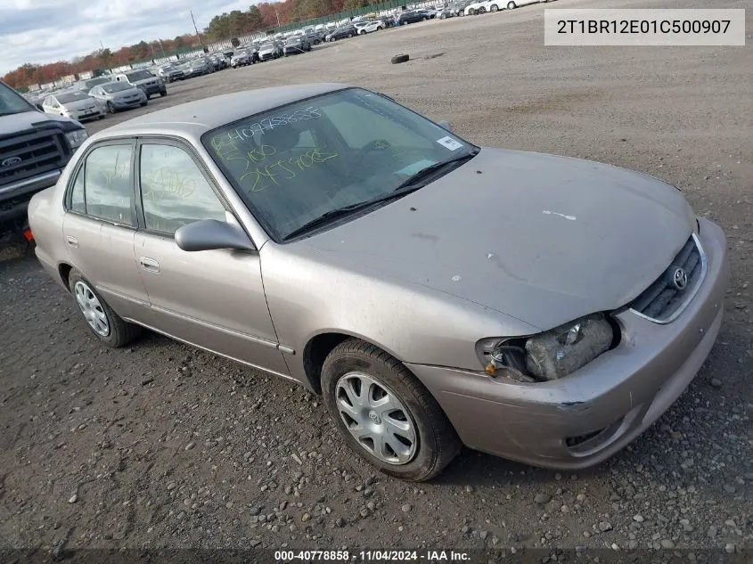 2001 Toyota Corolla Le VIN: 2T1BR12E01C500907 Lot: 40778858