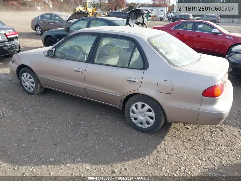 2001 Toyota Corolla Le VIN: 2T1BR12E01C500907 Lot: 40778858