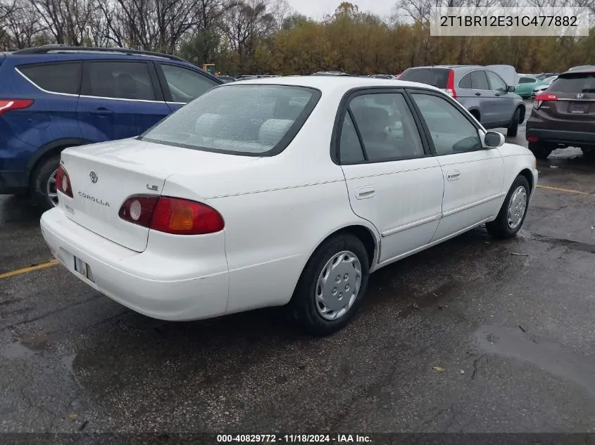 2001 Toyota Corolla Ce/Le/S VIN: 2T1BR12E31C477882 Lot: 40829772