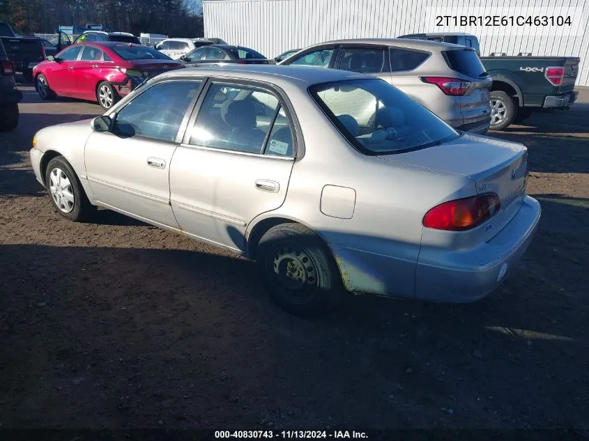 2001 Toyota Corolla Le VIN: 2T1BR12E61C463104 Lot: 40830743