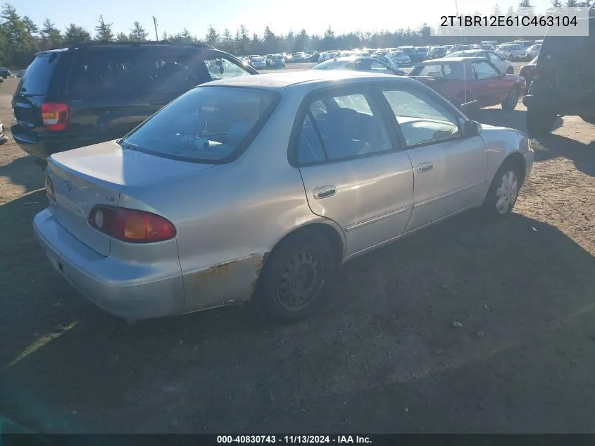 2001 Toyota Corolla Le VIN: 2T1BR12E61C463104 Lot: 40830743