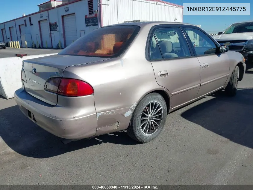 2001 Toyota Corolla Le VIN: 1NXBR12E91Z445775 Lot: 40850340