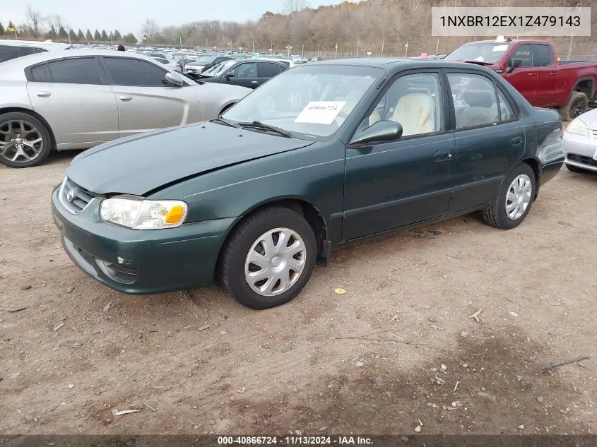 2001 Toyota Corolla Le VIN: 1NXBR12EX1Z479143 Lot: 40866724