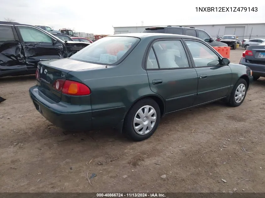 2001 Toyota Corolla Le VIN: 1NXBR12EX1Z479143 Lot: 40866724