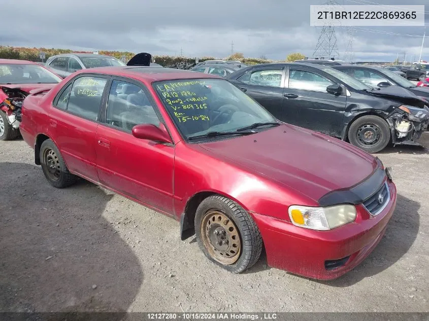 2002 Toyota Corolla Ce/Le/S VIN: 2T1BR12E22C869365 Lot: 12127280