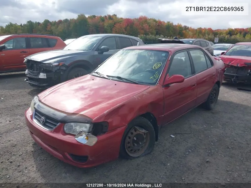 2002 Toyota Corolla Ce/Le/S VIN: 2T1BR12E22C869365 Lot: 12127280