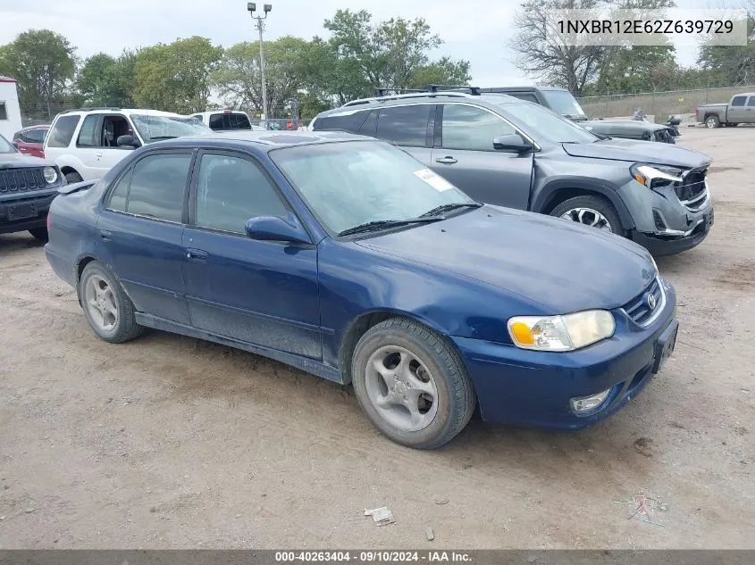 2002 Toyota Corolla S VIN: 1NXBR12E62Z639729 Lot: 40263404