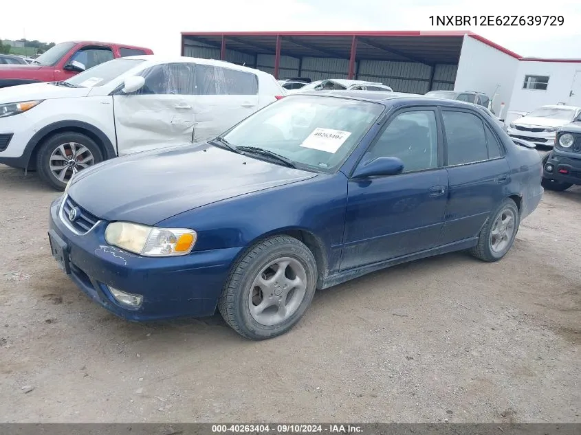 2002 Toyota Corolla S VIN: 1NXBR12E62Z639729 Lot: 40263404