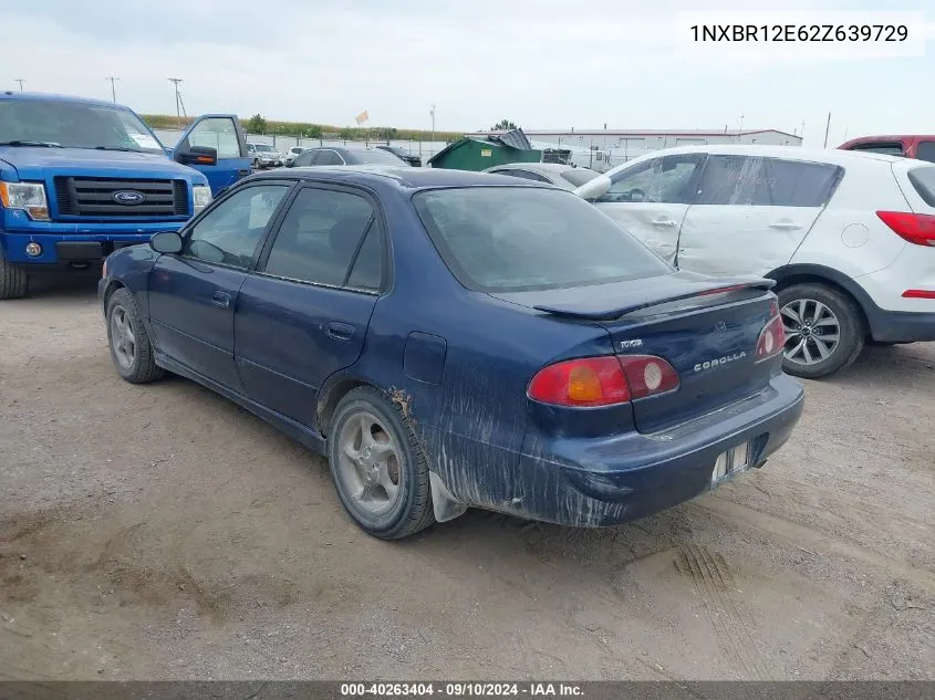 2002 Toyota Corolla S VIN: 1NXBR12E62Z639729 Lot: 40263404