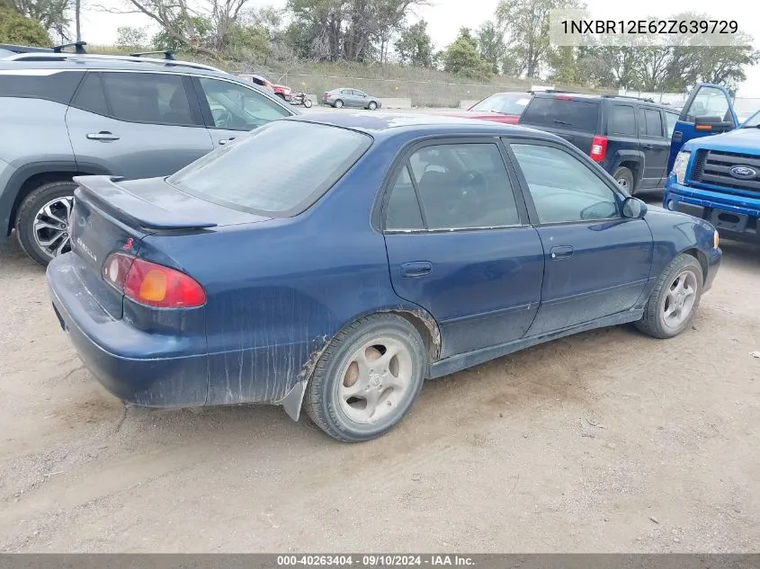 2002 Toyota Corolla S VIN: 1NXBR12E62Z639729 Lot: 40263404