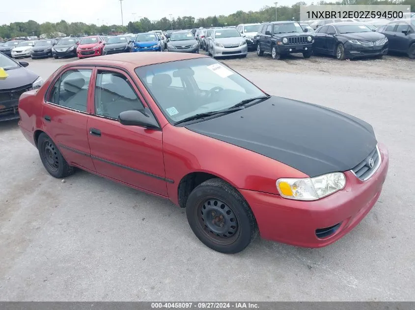 2002 Toyota Corolla Ce VIN: 1NXBR12E02Z594500 Lot: 40458097